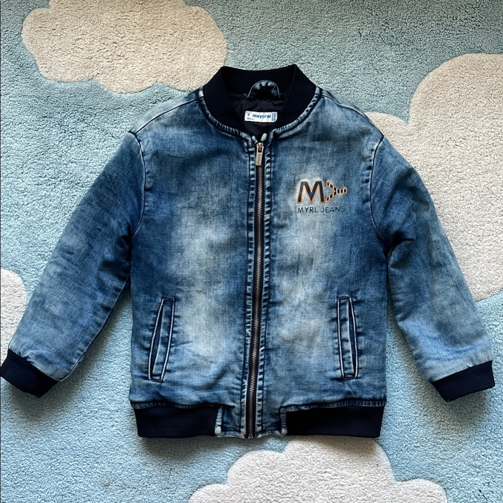 Mayoral Blue Denim Kids Jacket